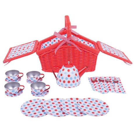 Juego Tazas de Té con Canasta mimbre Juego Tazas de Té con Canasta mimbre