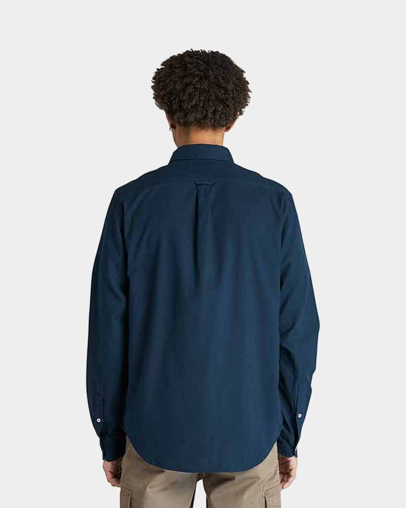Camisa Oxford Manga Larga Hombre Dark Sapphire 2 Yd
