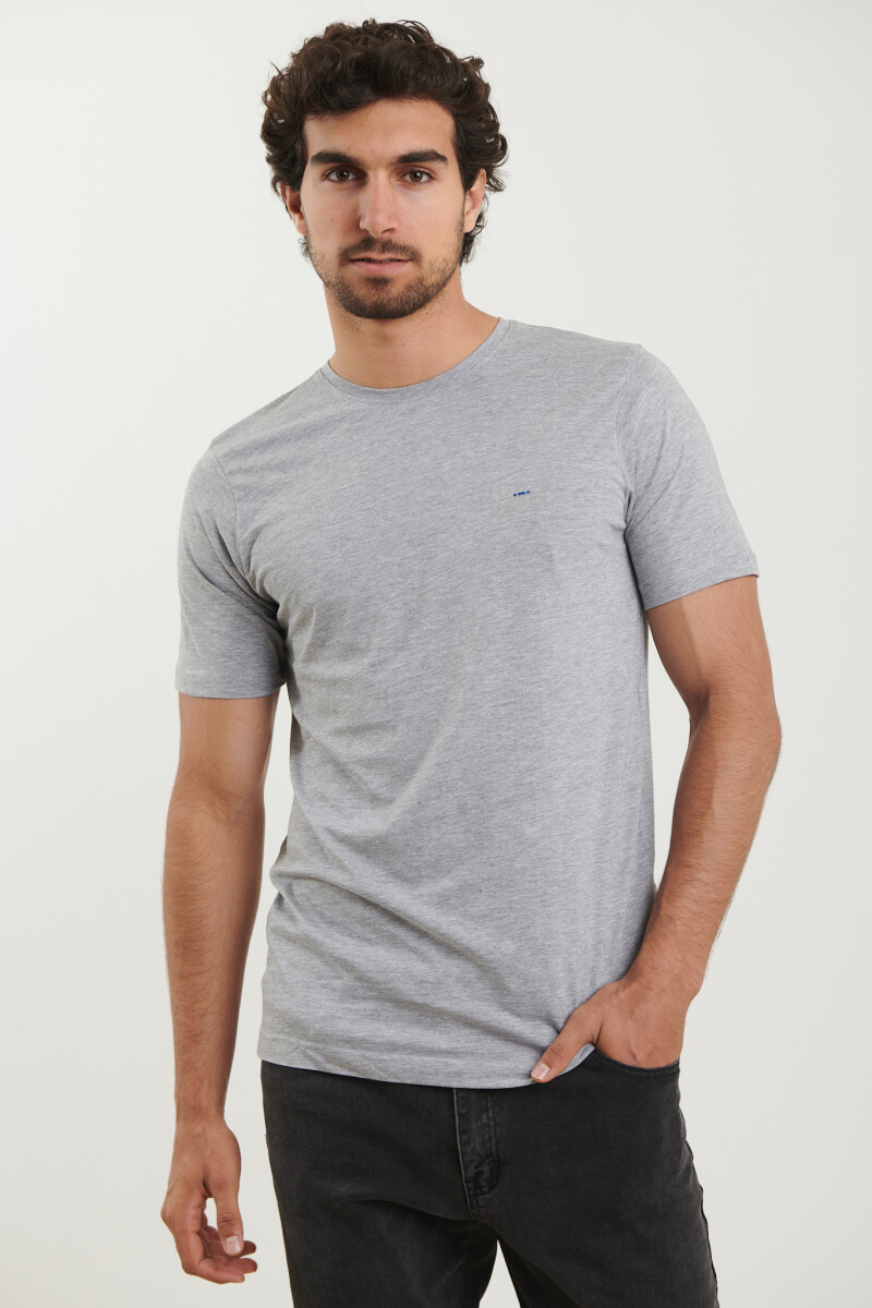 T-SHIRT HARRINGTON LABEL - Gris Medio 