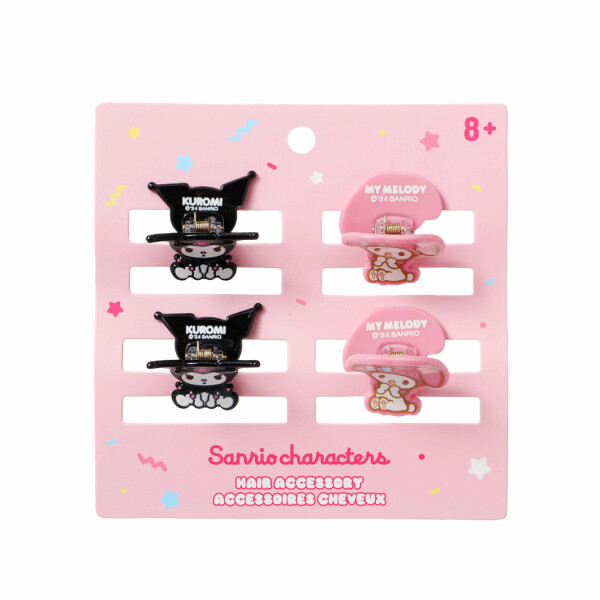 Mini pinza de cabello Sanrio 4 pcs diseño 1