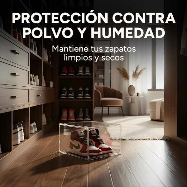 Caja Organizadora Zapatos 100% Transparente Premium Acrilico Variante Transparente