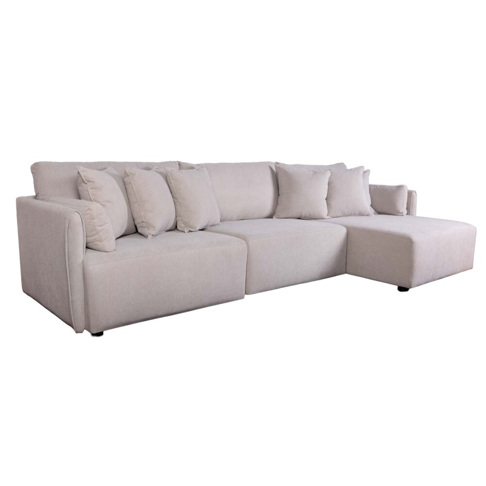 SOFÁ C/CHAISE MÁS DE 4 CUERPOS TELA NATURAL-BEIGE AMALFI BEIGE