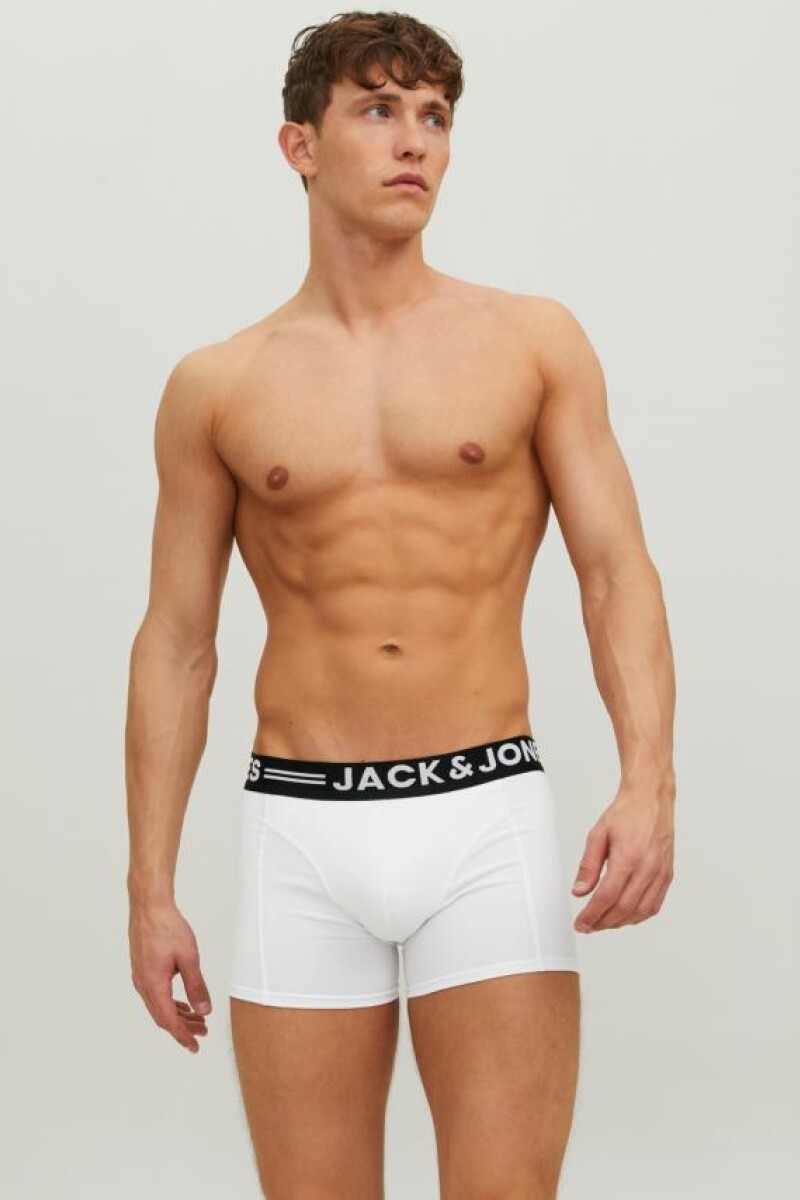 Pack "sense" 3 Boxers Trunks White