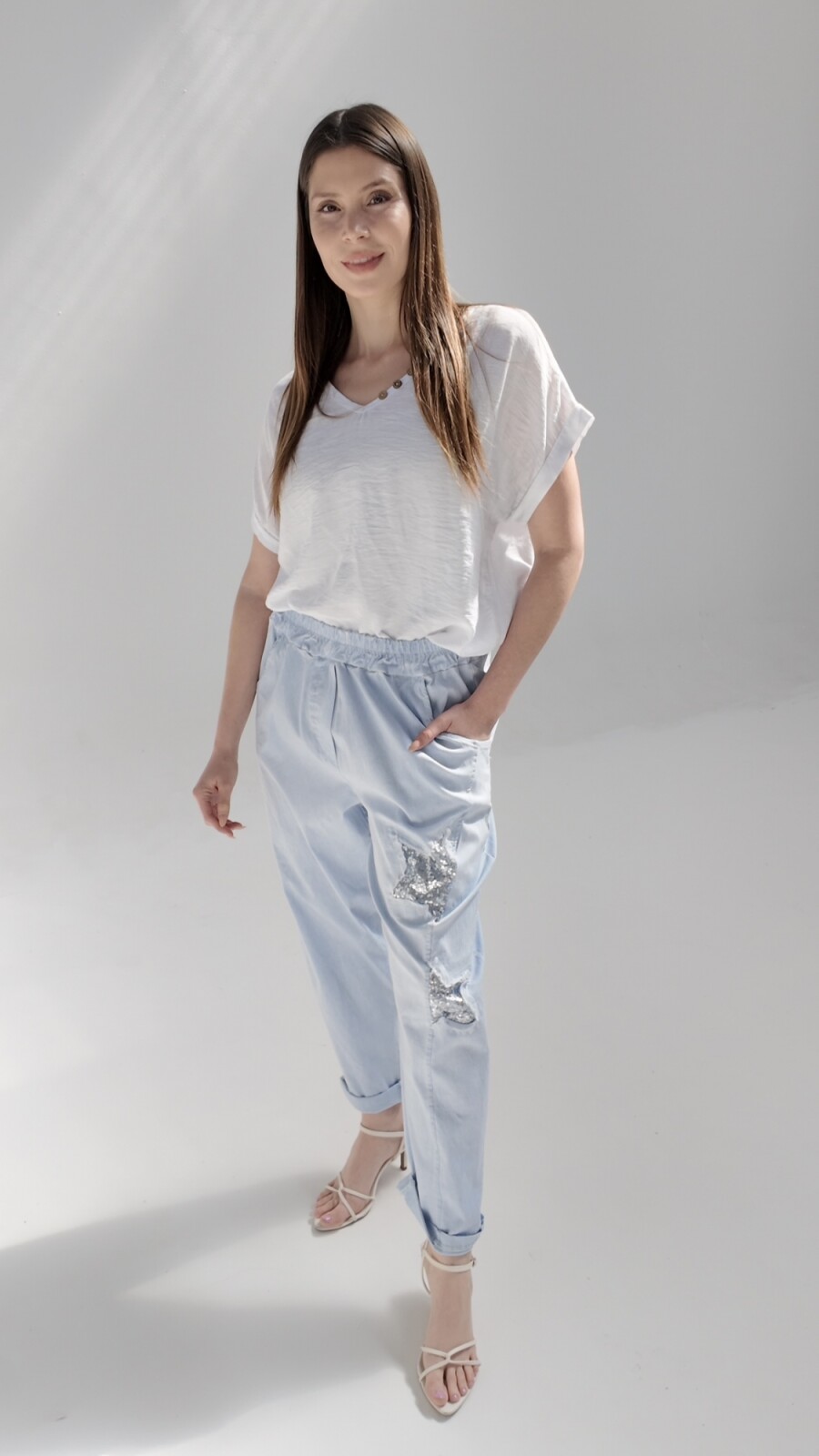 Pantalón Baggy Parma Celeste