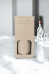 Caja c/ventana 2 botellas 18x9x38,5 cm. MATELASSE NUDO