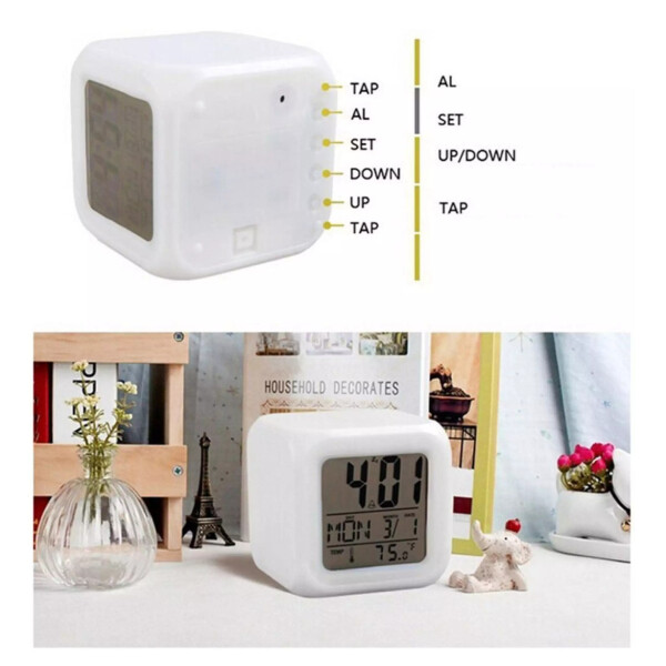 Reloj Despertador Veladora Fecha Temperatura Alarma Reloj Despertador Veladora Fecha Temperatura Alarma