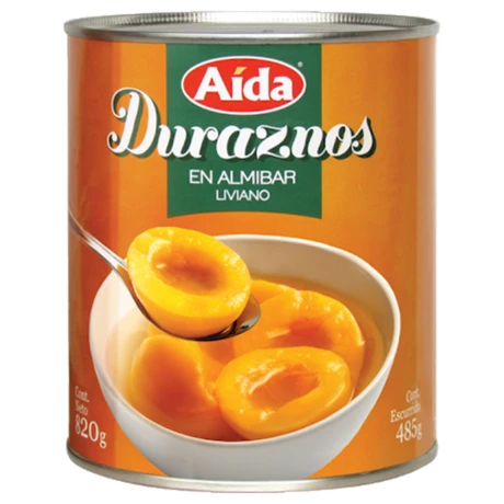 DURAZNOS EN ALMIBAR AIDA 820 GR DURAZNOS EN ALMIBAR AIDA 820 GR