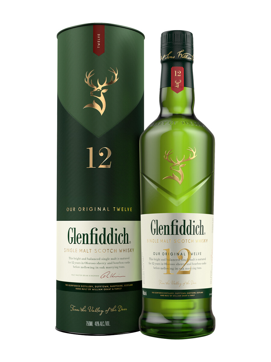 Whisky Glenfiddich 12 Años con Estuche 750 ml Whisky Glenfiddich 12 Años con Estuche 750 ml