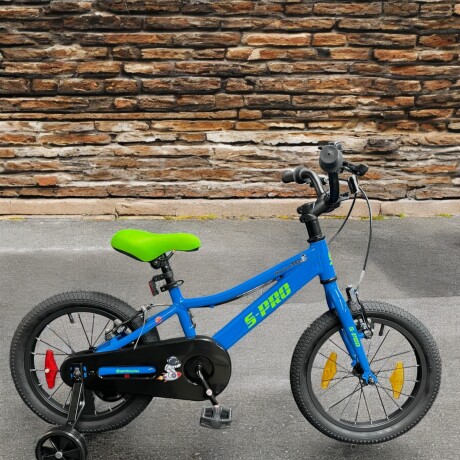 Bicicleta S-PRO Rocket Rodado 16 con Rueditas Azul