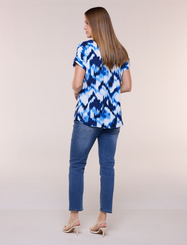 Blusa Holgada Printed AZUL/MULTI