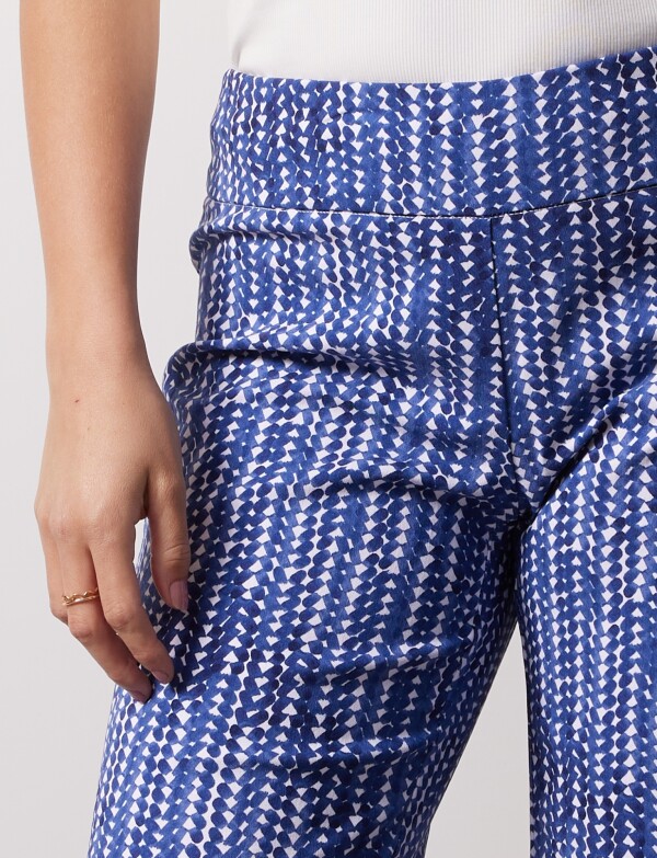 Bermuda Pull On Printed AZUL/BLANCO