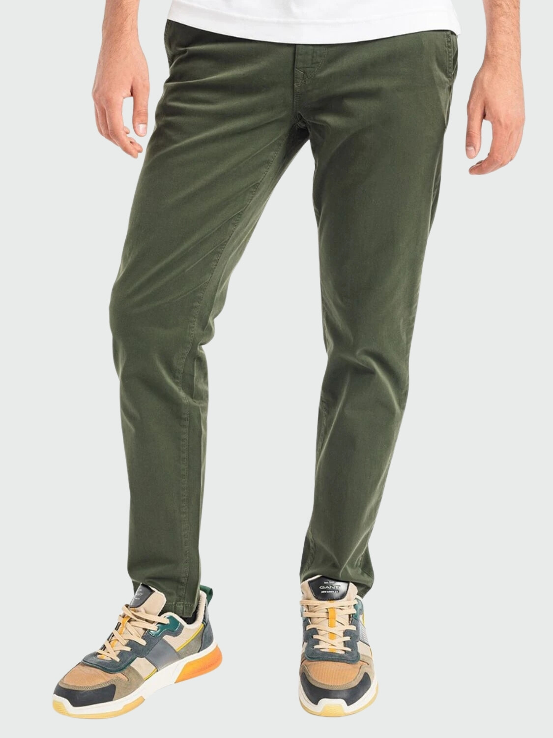 BOSS -Pantalón casual de algodón, SCHINO-TABER Verde