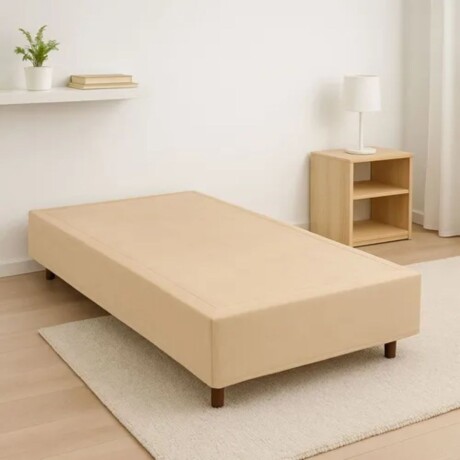 Cama SmartBox HAMPTONS Plaza Y Media 110x190 cm Beige