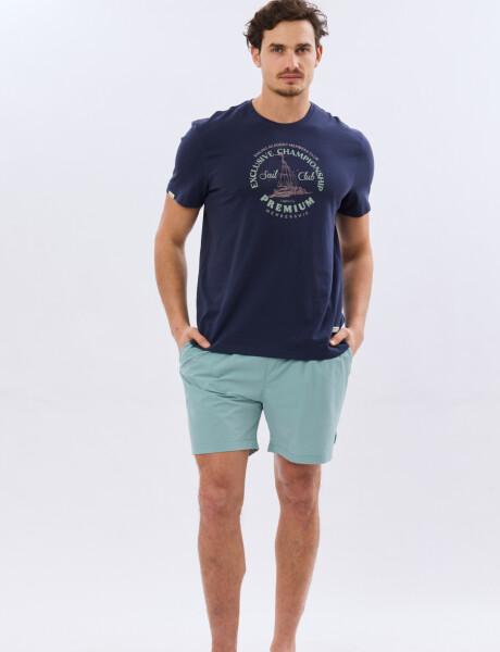 SHORT DE BAÑO LISO Denim