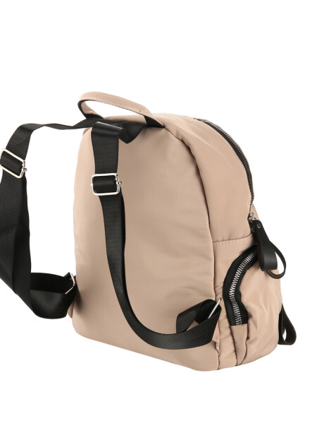 Mochila Lona Basic Taupe