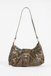 Cartera de hombro hebilla marrón