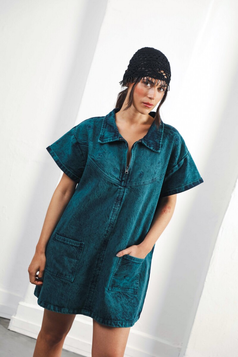 Vestido Paraíso - Petróleo 