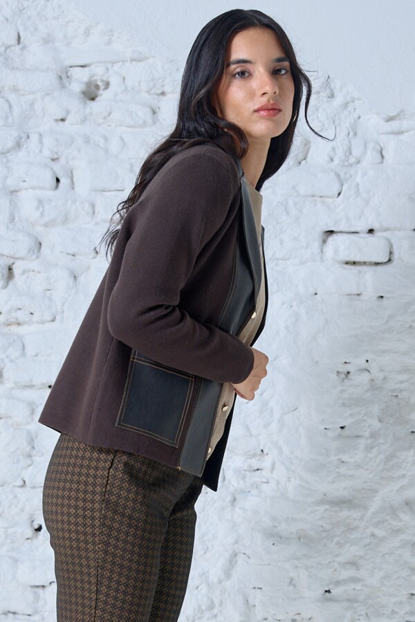 Chaqueta Ecocuero MARRON