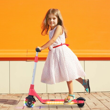 Patineta Monopatín Eléctrico Gyroor H30 con Luces para Niños Rosa