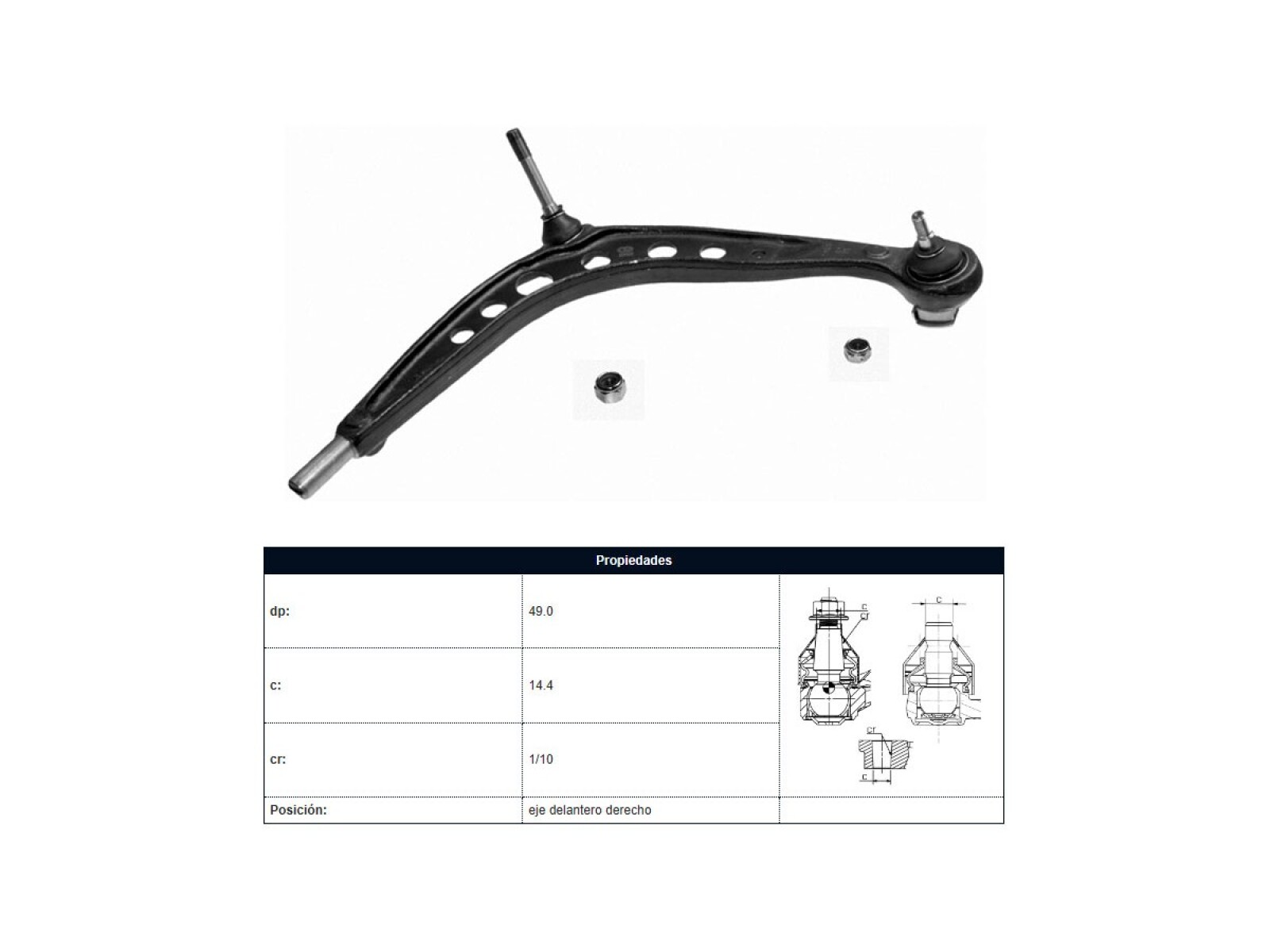 Parilla De Susp Del BMW 323I (E36)/318I (E36)/325I (E36)/318Tds (E36)/320I (E36)/316I (E36) 90-00 Der 