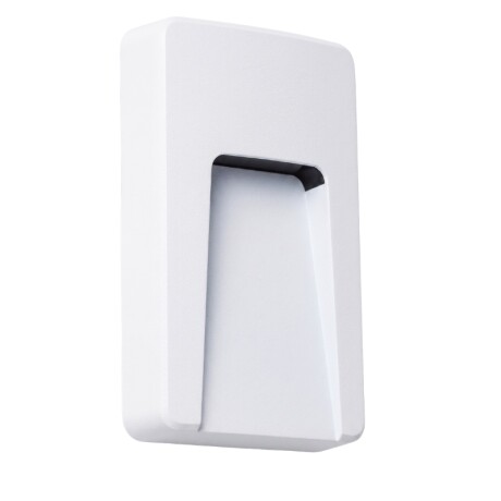 ARTEFACTO EXTERIOR DE PARED RECTANGULAR MOREIRA 3W Luminaria De Exterior De Pared Rectangular Moreira 3W Blanco