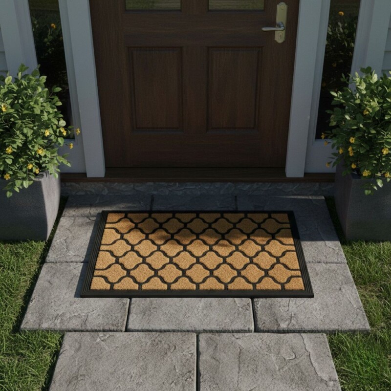 ALFOMBRA COCO RECT C/DET GOMA 60X90CM Unica