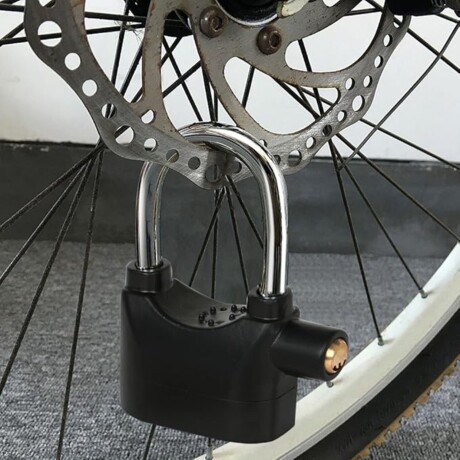 Candado con Alarma para Moto Bici Excelente Calidad y Sonido Negro