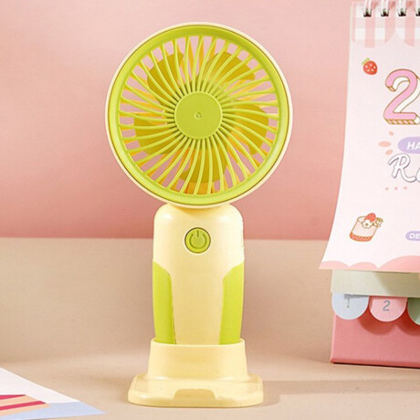 Mini ventilador portátil con base Verde