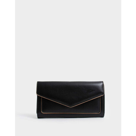 Billetera Fichero Solapa Negro