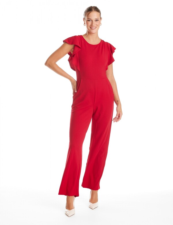 Enterito Crepe Manga Volado ROJO