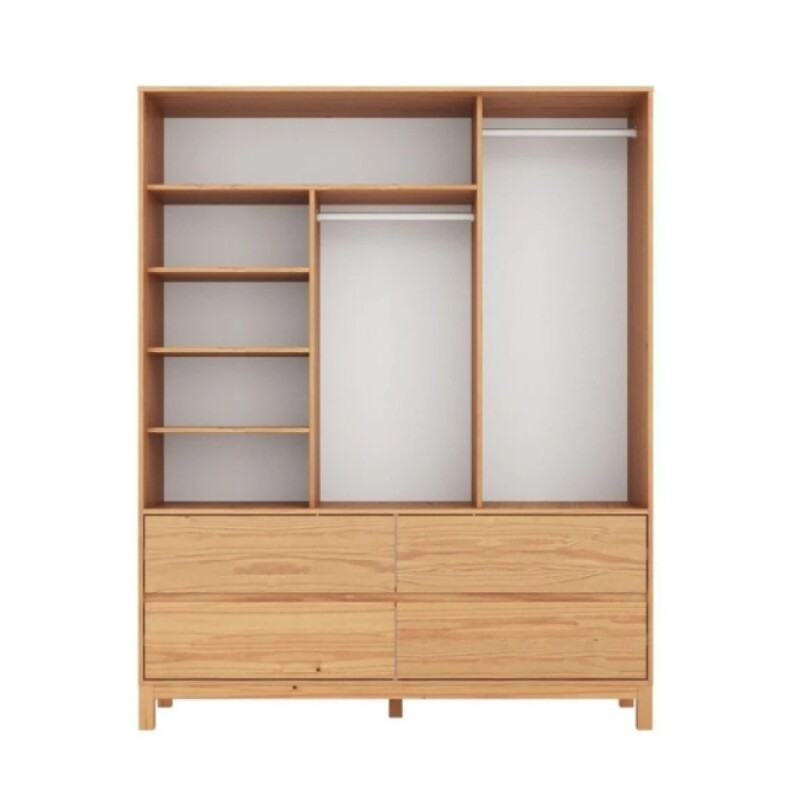 Ropero Square 3 Puertas Correr 4 Cajones Madera Ropero Square 3 Puertas Correr 4 Cajones Madera
