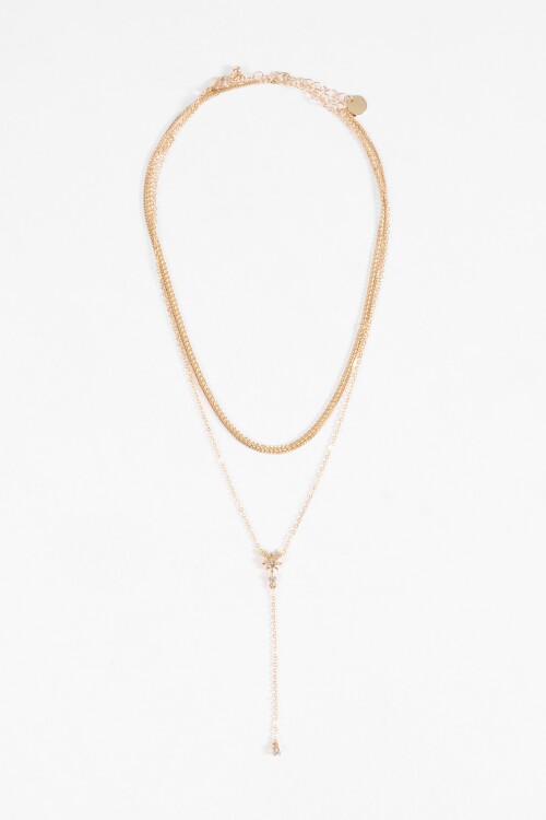 Collar strass doble vuelta dorado