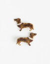 Horquillas con Accesorios Animales Set De Horquillas Perro Salchicha - Marron Carey