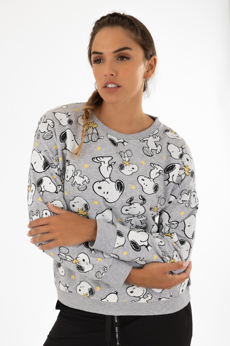 Sweater snoopy Gris melange