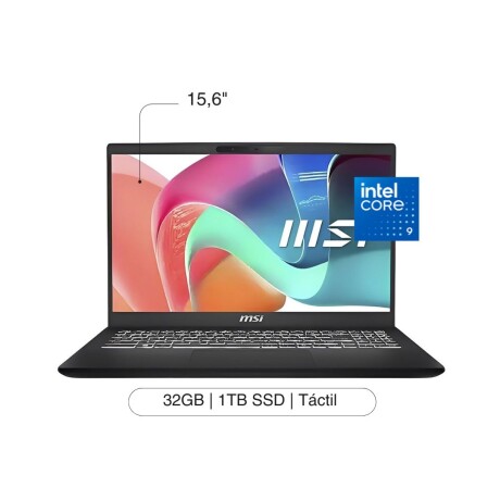 Notebook MSI Modern 15 H 15.6' FHD Touch 1TB / 32GB Intel Core 9-270H Notebook MSI Modern 15 H 15.6' FHD Touch 1TB / 32GB Intel Core 9-270H