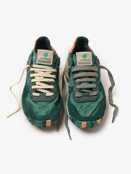 SHOES SATORISAN CHACRONA LINEN DIVING GREEN