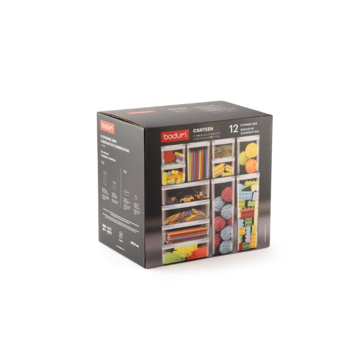 BODUM CANTEEN FRASCOS SET 12 PZAS 4 x 1L / 2 x 1.2L / 4 x 0.5L / 2 x 2.6L 