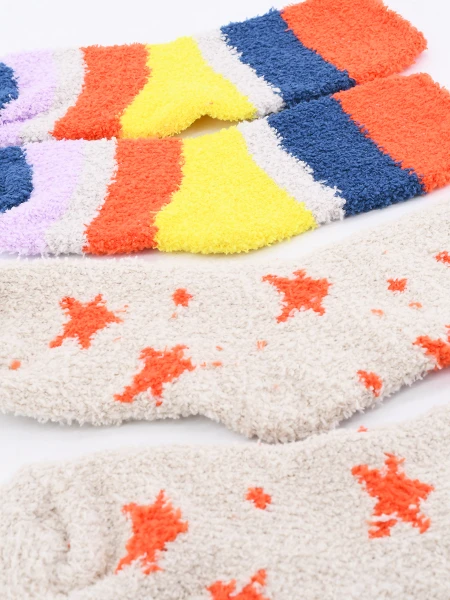 MEDIAS CHENILLE ESTRELLAS ESTAMPADO 1