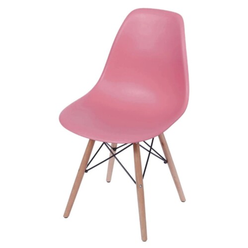 Silla Eames DKR - Base En Madera Rosa