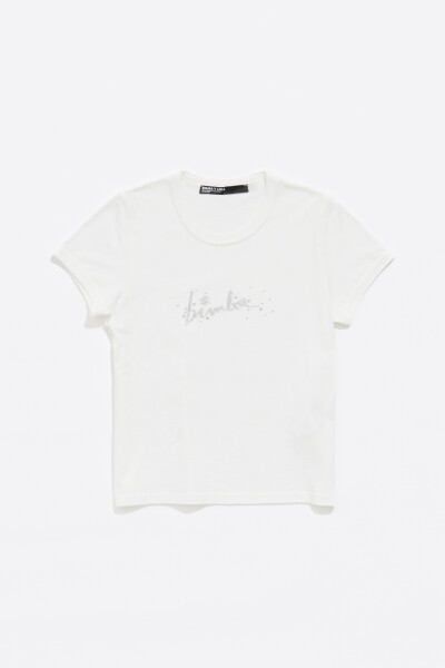 CAMISETA LOGO PIEDRAS Marfil