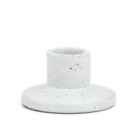 Candelabro porta velas de cerámica Small (4,6 cm) - Blanco Candelabro Porta Velas De Cerámica Small (4,6 Cm) - Blanco