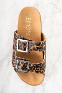 Sandalia Cuero Marron