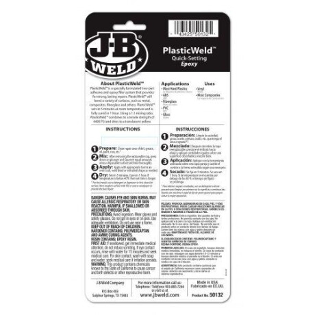 QUIMICOS VARIOS - CEMENTO EPOXY MULTIUSO JERINGA 25ML JB WELD QUIMICOS VARIOS - CEMENTO EPOXY MULTIUSO JERINGA 25ML JB WELD