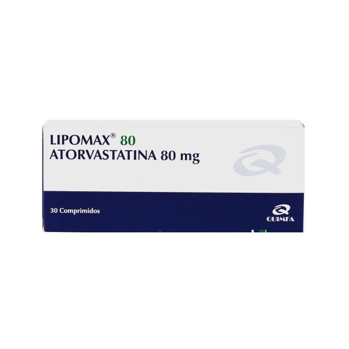 LIPOMAX 80 MG. CJ X 30 COMPRIMIDOS única
