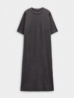 Vestido Midi De Punto gris