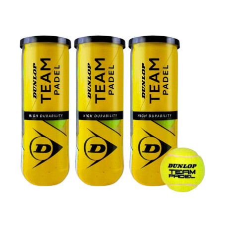 PELOTA DUNLOP DE PADDLE TEAM X3 Yellow