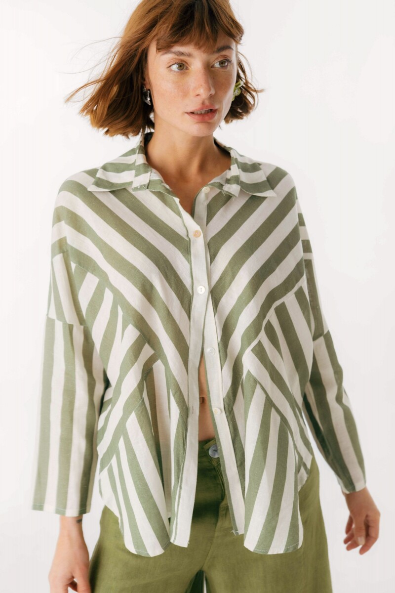 Camisa Zeia Rayas Verde