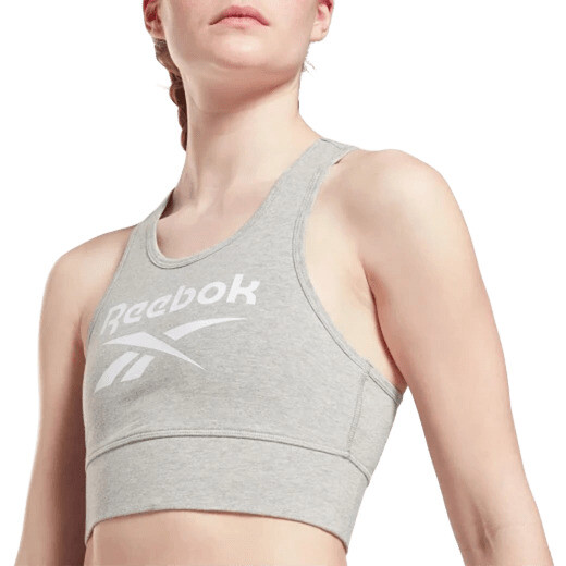 Top Reebok Running Dama Identity Big Logo Cotton Brallette Mgreyh S/C