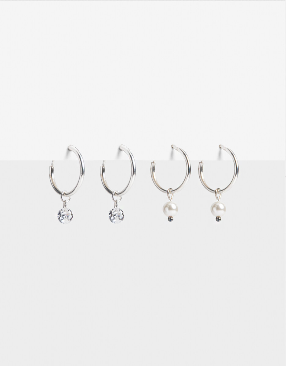 Set De Argollas Plata 925 