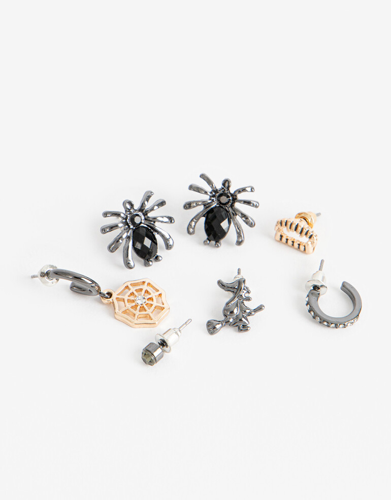 Aros Sets Halloween Set De Aros Halloween - Combinacion Multicolor